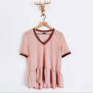 MBYM WOMEN'S Pink Nille Short Sleeve Blouse Top Size Small